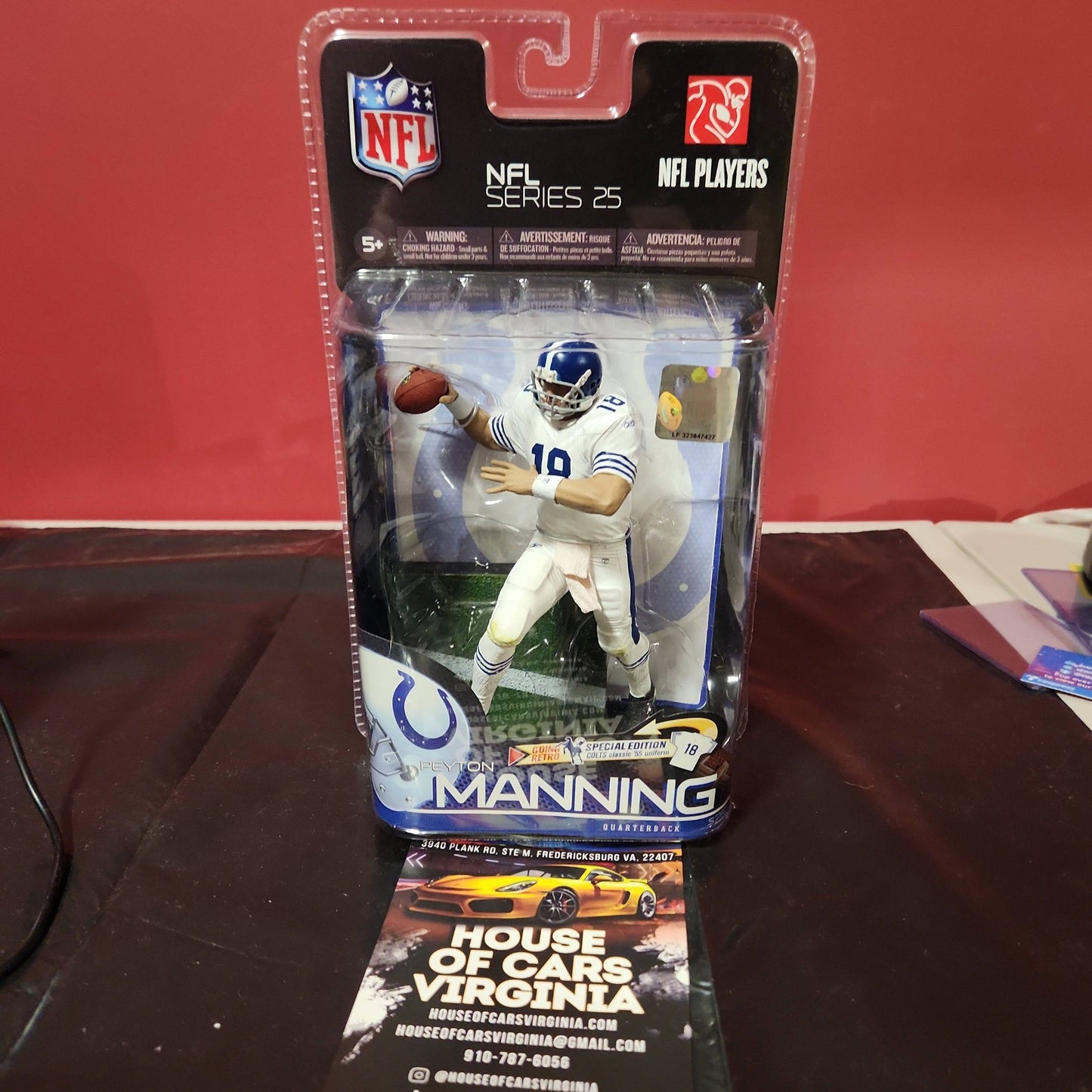 NFL McFarlane Peyton Manning Figure Indianapolis Colts 2010 Series 25! New - House of Cars Virginia