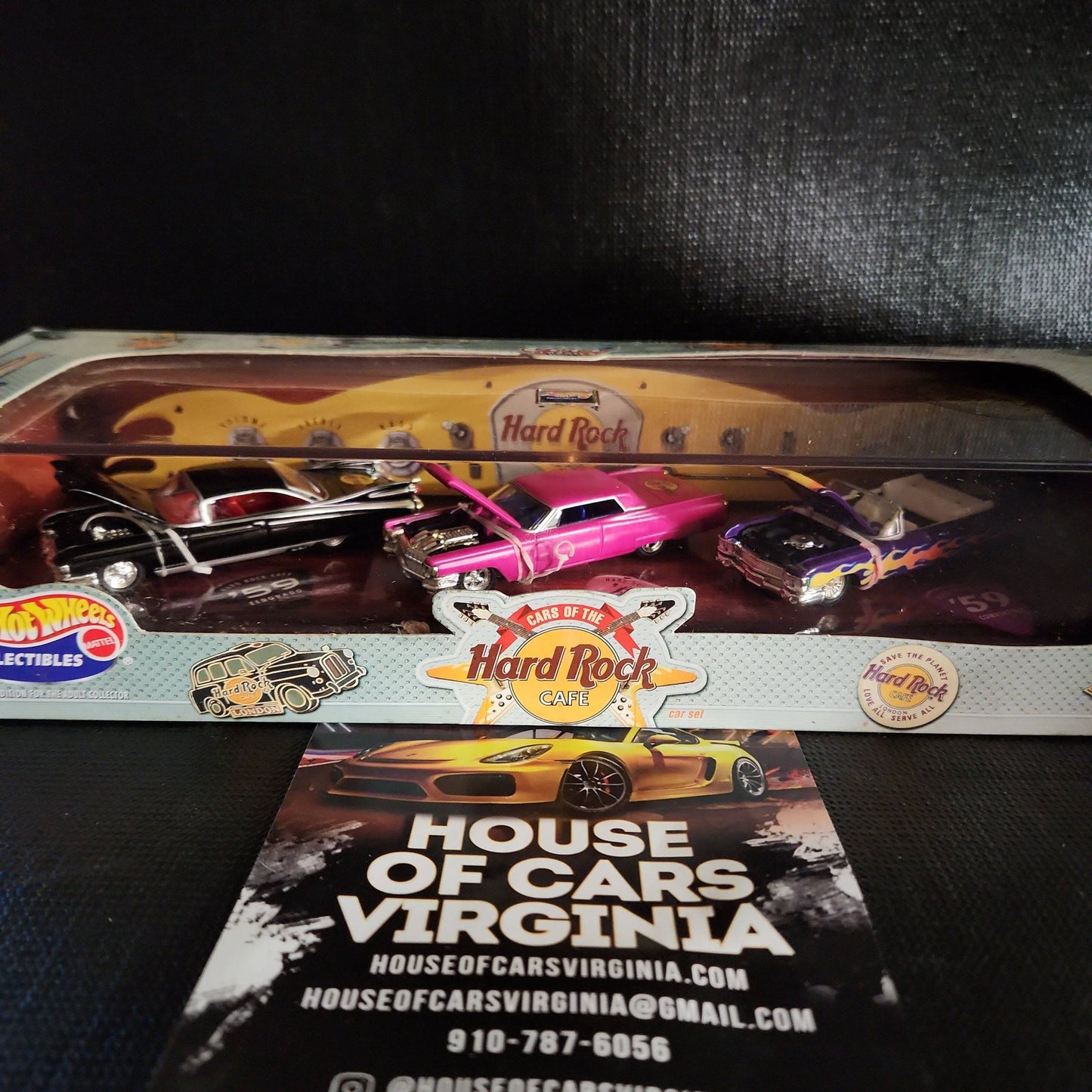 Hot Wheels Collectibles Cars of the Hard Rock Cafe Series 2, 3-Cadillac Car Set! - House of Cars Virginia