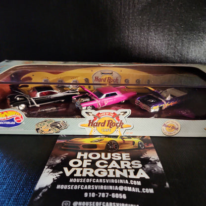 Hot Wheels Collectibles Cars of the Hard Rock Cafe Series 2, 3-Cadillac Car Set! - House of Cars Virginia