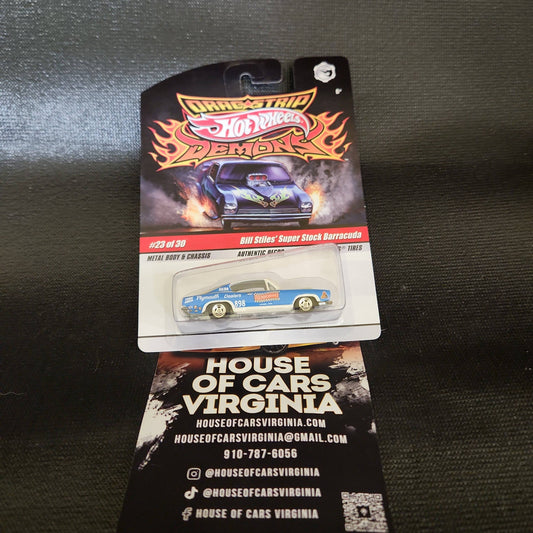 Vintage Hot Wheels Drag Strip Demons Bill Stiles  Super Stock Barracuda  23/40 - House of Cars Virginia