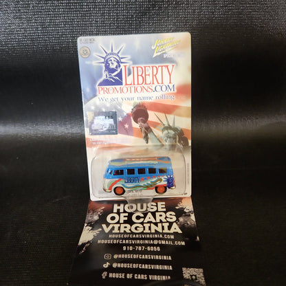 Johnny Lightning Liberty  VW 23 Window Samba Bus NEW Rebel Run #465 - House of Cars Virginia