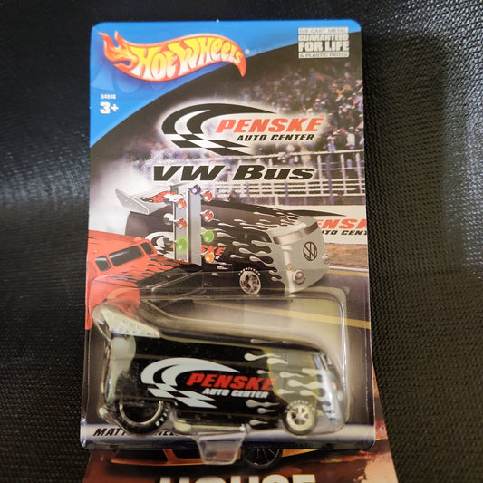 2001 Hot Wheels LE VW Drag Bus / Penske Auto Center - Mf. Black  1/64 - House of Cars Virginia