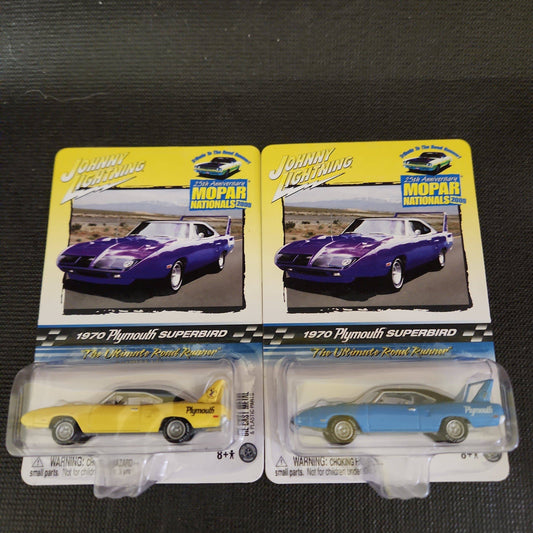 1970 PLYMOUTH SUPERBIRD  JOHNNY LIGHTNING 25TH ANNIVERSARY MOPAR set - House of Cars Virginia