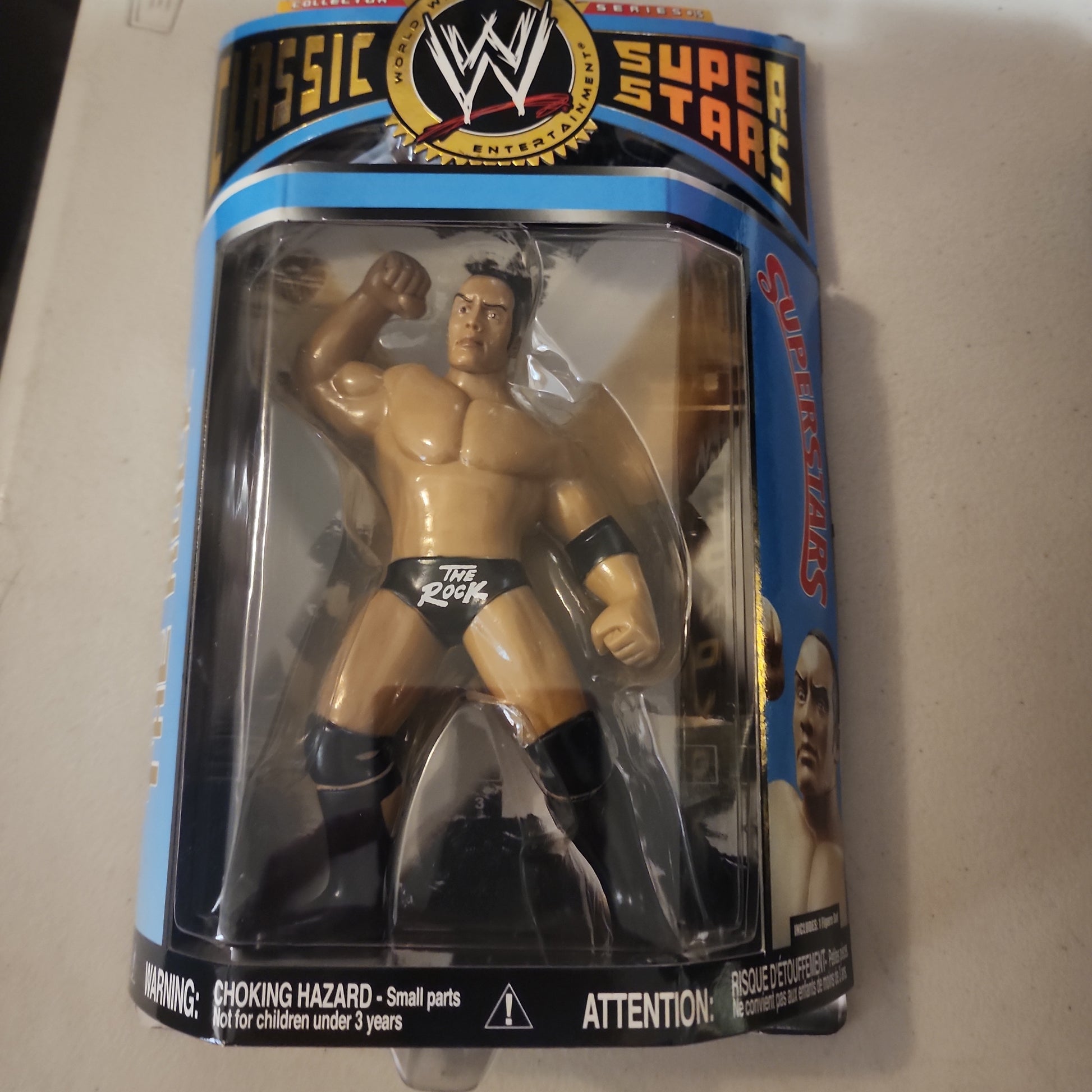 Jakks Pacific Classic Super Stars WWE Figure #15 2007 - THE ROCK Dwayne Johnson - House of Cars Virginia
