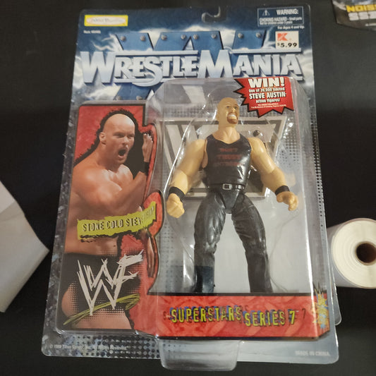 Stone Cold Steve Austin Wrestlemania Superstars Series 7 New Action Figure WWE J - House of Cars Virginia