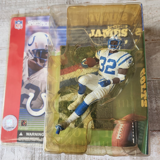 McFarlane Edgerrin James Colts Series 1 Action Figure White Dirty Jersey Variant - House of Cars Virginia