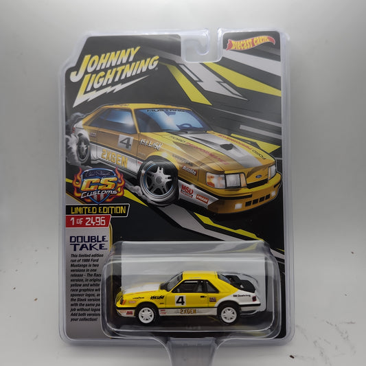Johnny Lightning 2024 DOUBLE TAKE 1986 Ford Mustang SVO tampo - House of Cars Virginia