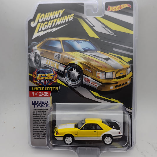 Johnny Lightning 2024 DOUBLE TAKE 1986 Ford Mustang SVO Non tampo - House of Cars Virginia