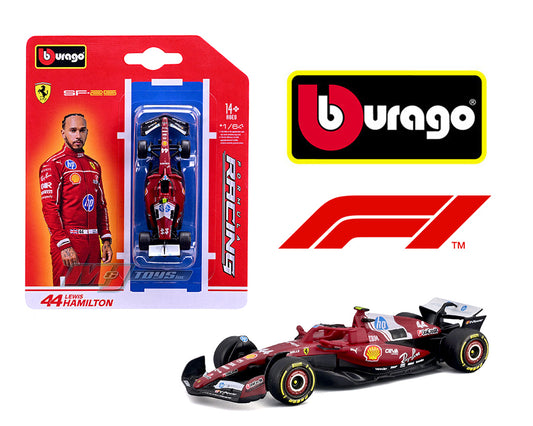 Bburago 1:64 F1 2025 Ferrari SF-25 #44 Lewis Hamilton – Racing Formula - House of Cars Virginia