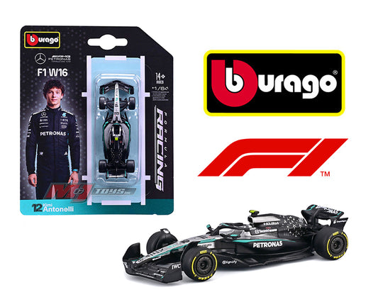 Bburago 1:64 F1 2025 Mercedes AMG F1 W16 #12 Kimi Antonelli - House of Cars Virginia