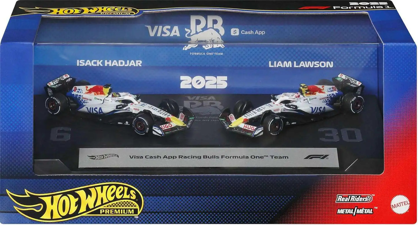 Hot Wheels Premium Visa Cash App Racing Bulls Formula One Team Die Cast Car Set