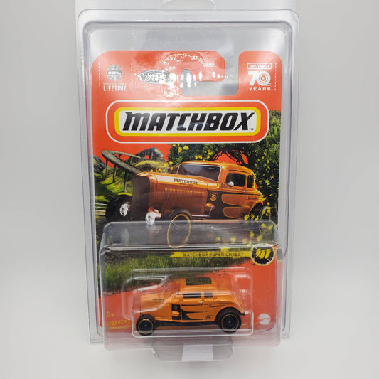 Matchbox SUPER CHASE 1932 Ford Coupe Model B 2023 70 Years Orange New in Protector - House of Cars Virginia