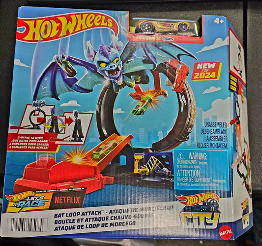 Hot Wheels City Bat Loop Attack w/car - House of Cars Virginia