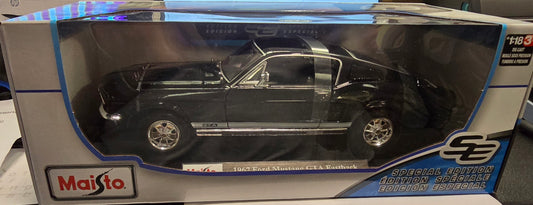 MAISTO 1:18 Diecast Special Edition 1967 Ford Mustang GTA Fastback Black - House of Cars Virginia