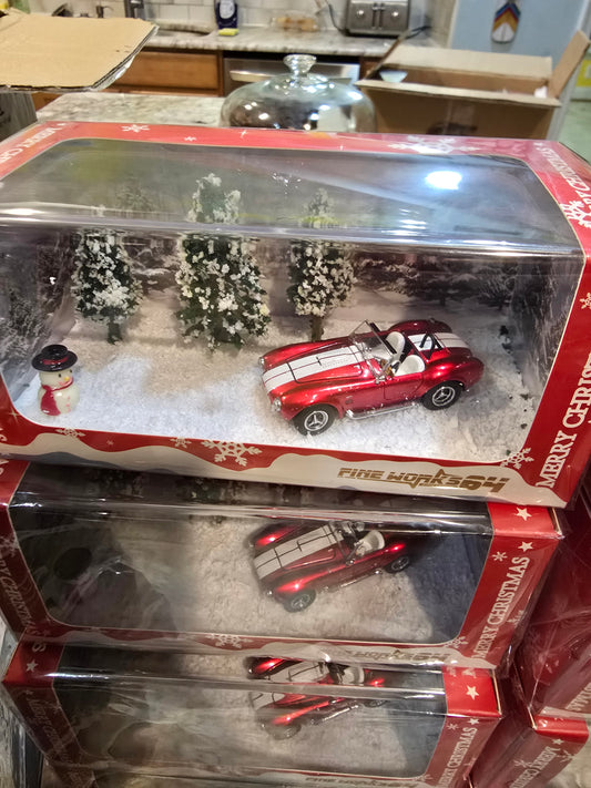 Fine Works 1/64 Ford Shelby Cobra 427 Metallic Red Christmas - House of Cars Virginia