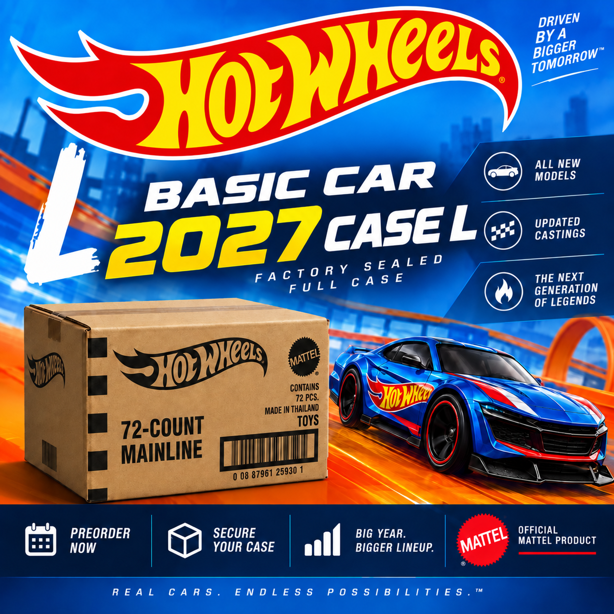 Hot Wheels Basic 2027 Sealed Case L