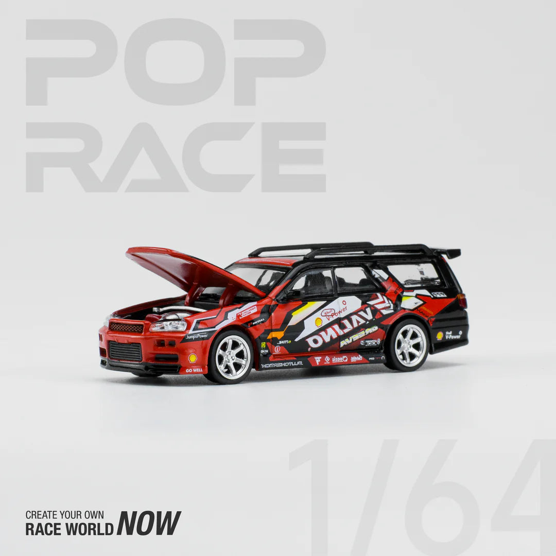 POPRACE 1:64 NISSAN STAGEA SHELL- Toyeast PR640038 - House of Cars Virginia