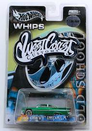 Hot Wheels Whips '69 Chevy Impala West Coast Customs 1/30000 Green - House of Cars Virginia