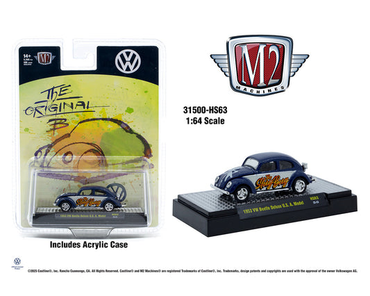 M2 Machines 1:64 1953 Volkswagen Beetle Deluxe ” The Slug Bug” Edition – Hobby Exclusive - House of Cars Virginia
