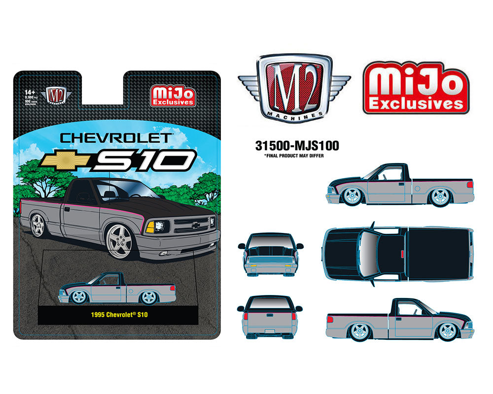 (Preorder) M2 Machines 1:64 1995 Chevrolet S10 Custom -Silver with Black Two Tone – MiJo Exclusives - House of Cars Virginia