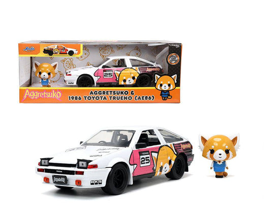 Jada 1:24 1986 Toyota Trueno and Aggrestuko Figure – Aggretsuko – Anime Hollywood Rides - House of Cars Virginia