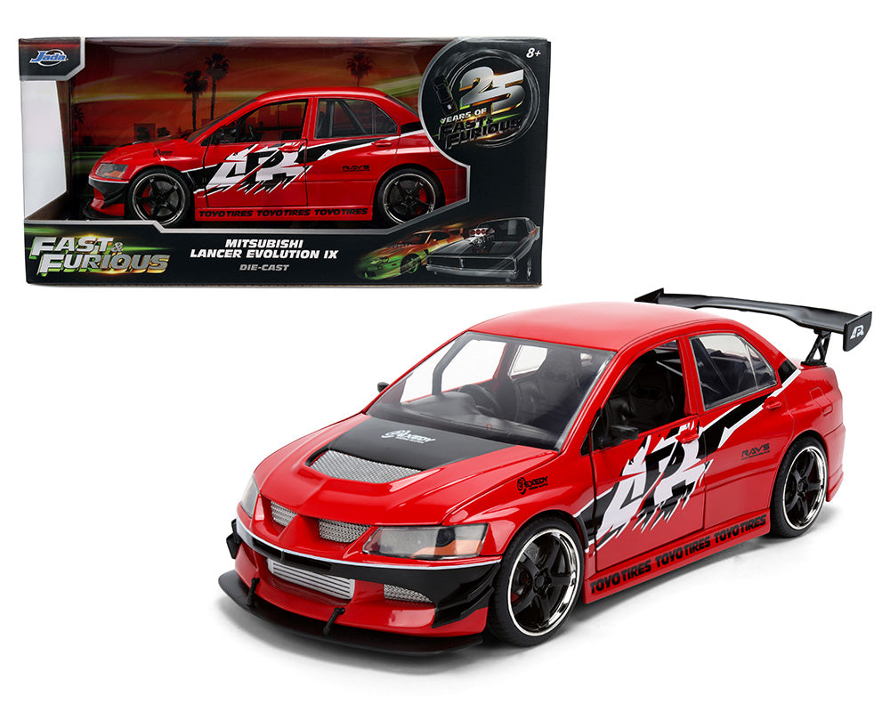 Jada 1:24 Sean’s Mitsubishi Lancer Evolution IX – Red – Fast & Furious 25 Year Anniversary