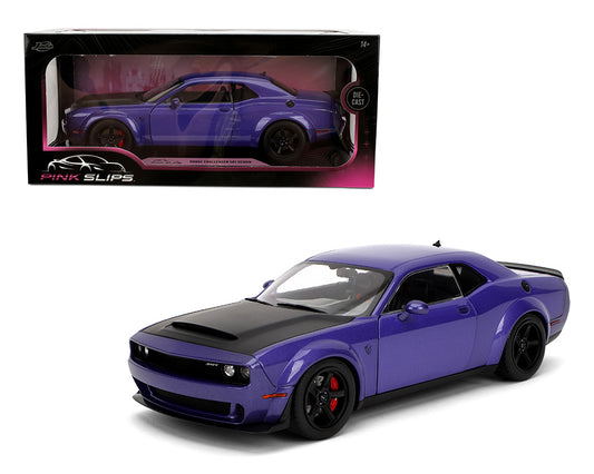 Jada 1:18 Dodge Challenger SRT Demon – Purple – Pink Slips