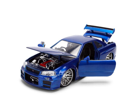Jada 1:24 Brian’s Nissan Skyline GT-R (R34) – Color Brush Blue – Fast & Furious 25th Anniversary