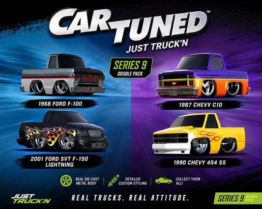 CarTuned 1:64 2-Pack Series 9 “Just Truck’n ” Assortment (Sealed Case of 4)
