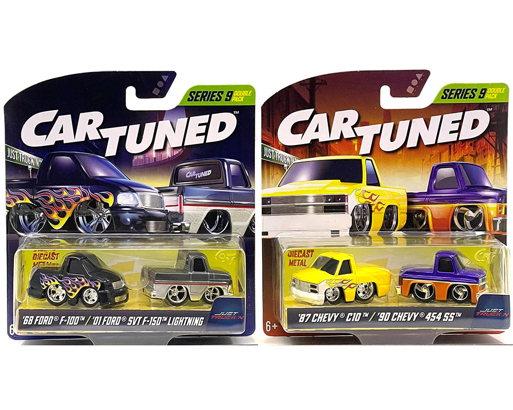CarTuned 1:64 2-Pack Series 9 “Just Truck’n ” Assortment (Sealed Case of 4)
