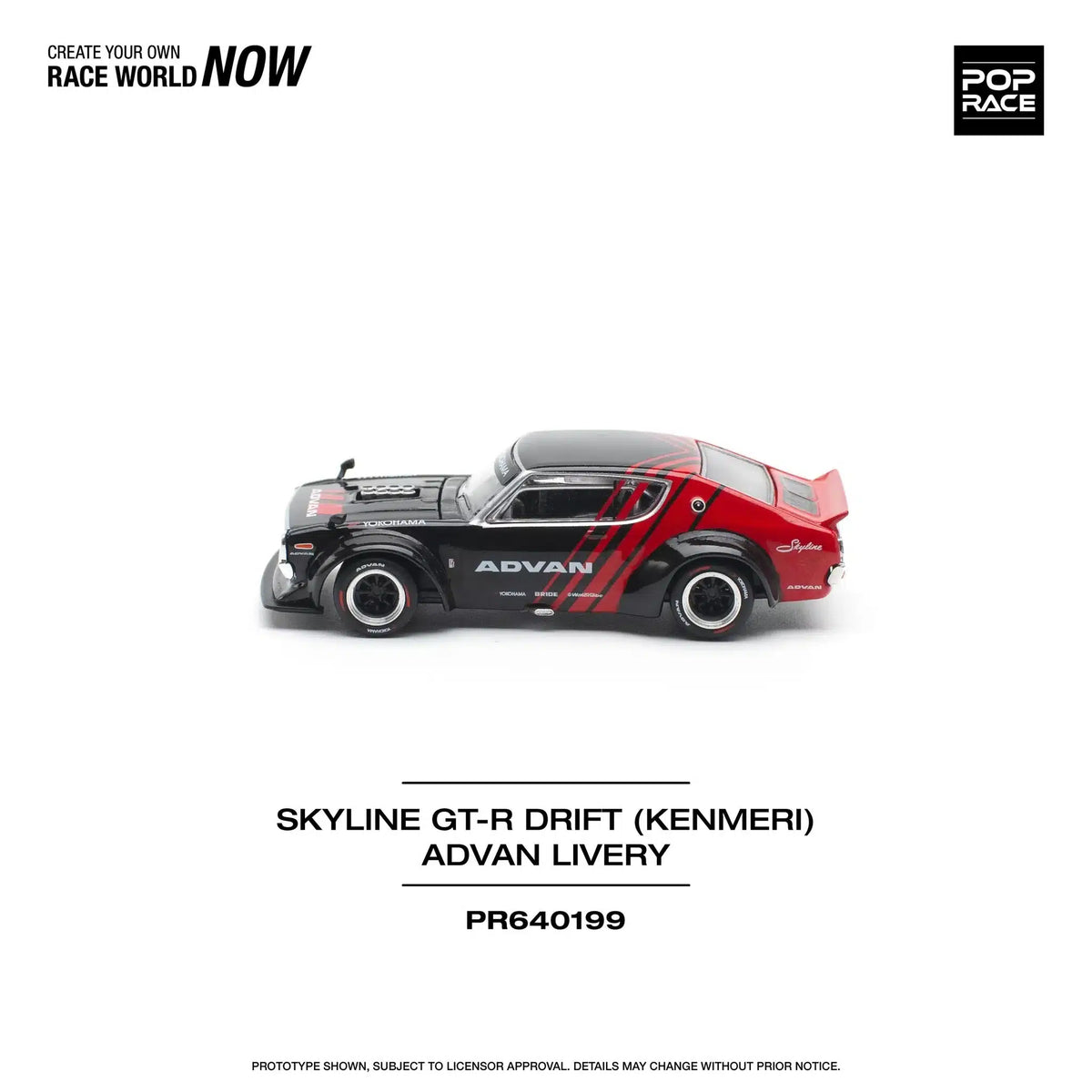 POP RACE 1:64 Skyline KPGC110 Kenmeri Advan - House of Cars Virginia