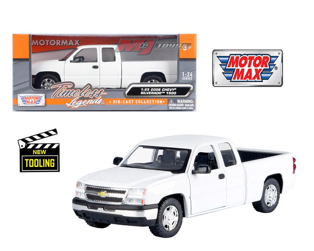 Motormax 1:25 2006 Chevrolet Silverado 1500 – White
