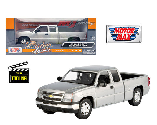 Motormax 1:25 2006 Chevrolet Silverado 1500 – Grey - House of Cars Virginia