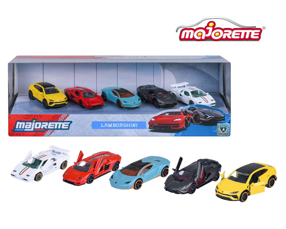 Majorette 1:64 Gift Pack 5 Cars Set Lamborghini Edition
