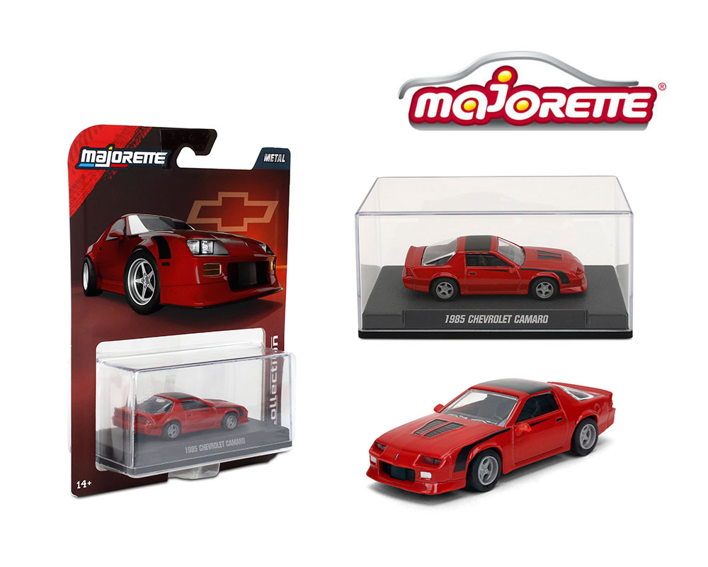 Majorette 1:64 Collector Series Wave 2 2025 – 1985 Chevrolet Camaro – Red Solid - House of Cars Virginia
