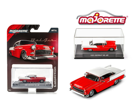 Majorette 1:64 Collector Series Wave 3 2025 – 1955 Chevrolet Bel Air – Red White - House of Cars Virginia