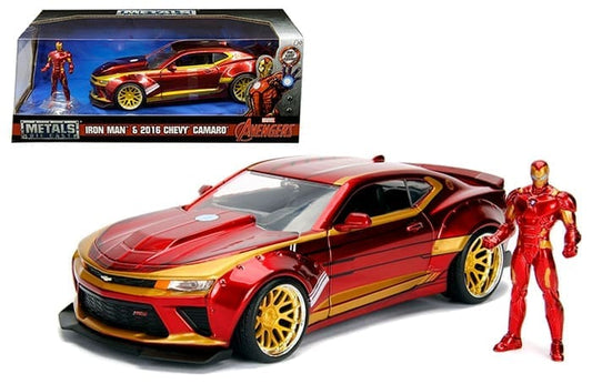 Jada 1:24 2016 Chevrolet Camaro and Iron Man – Marvel Avengers – Hollywood Rides