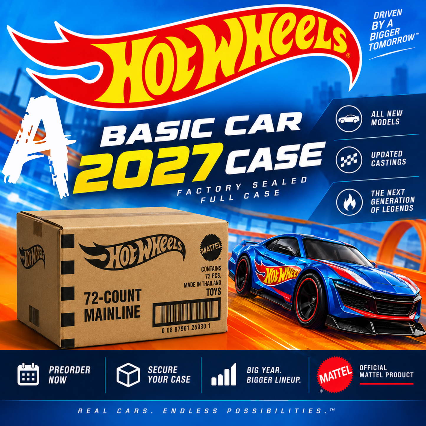 (Preorder) Hot Wheels Basic 2027 Sealed Case A
