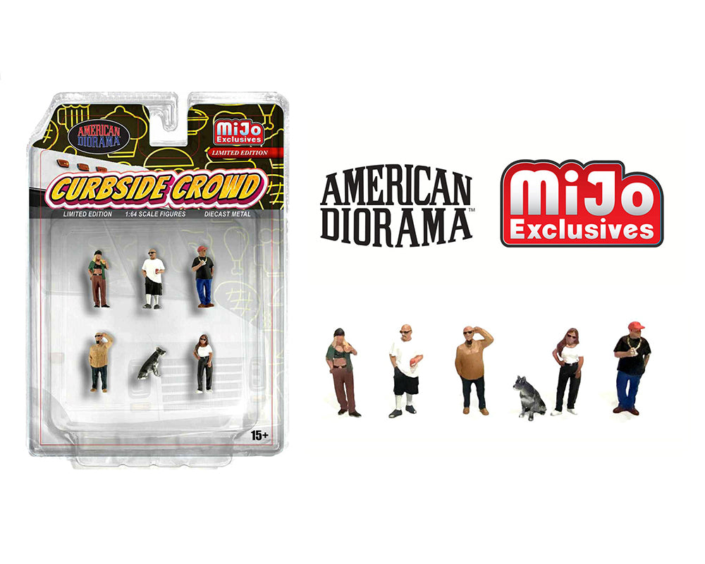 American Diorama 1:64 Figures Curbside Crowd Figures Set – MiJo Exclusive - House of Cars Virginia