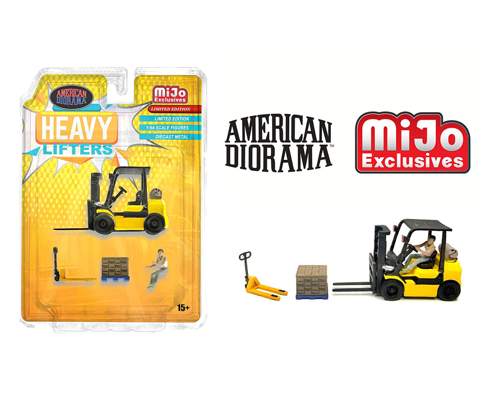 American Diorama 1:64 Figures Heavy Lifters Forklift Set – MiJo Exclusives
