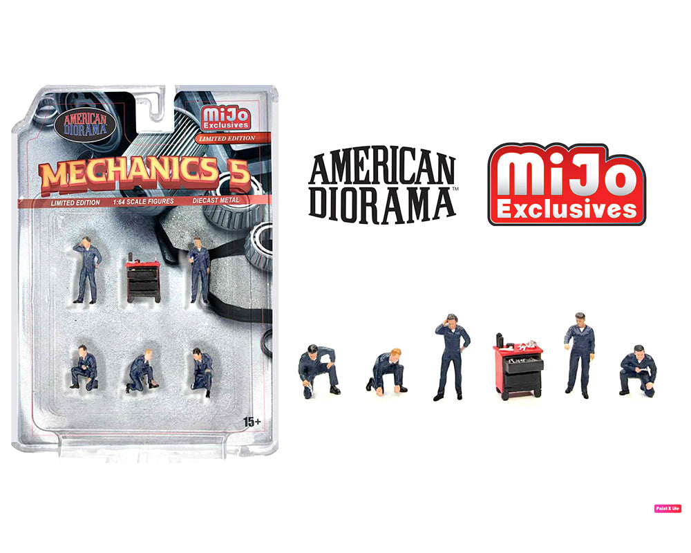 American Diorama 1:64 Figures Mechanics 5 – MiJo Exclusives - House of Cars Virginia