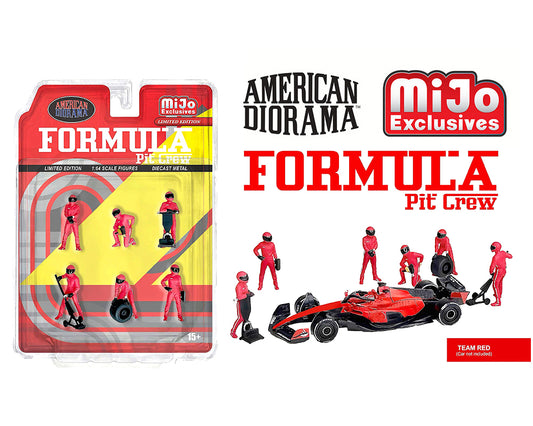 American Diorama 1:64 Figures Formula Pit Crew – Team Red – MiJo Exclusives