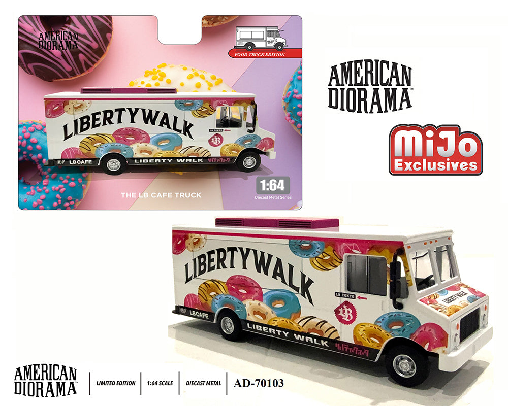 American Diorama 1:64 Food Truck Liberty Walk LB Cafe Truck – Limited Edition MiJo Exclusives - House of Cars Virginia