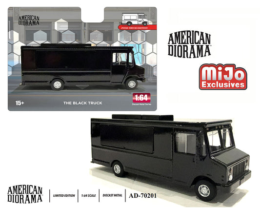 American Diorama 1:64 Food Truck – Black – Limited Edition MiJo Exclusives - House of Cars Virginia