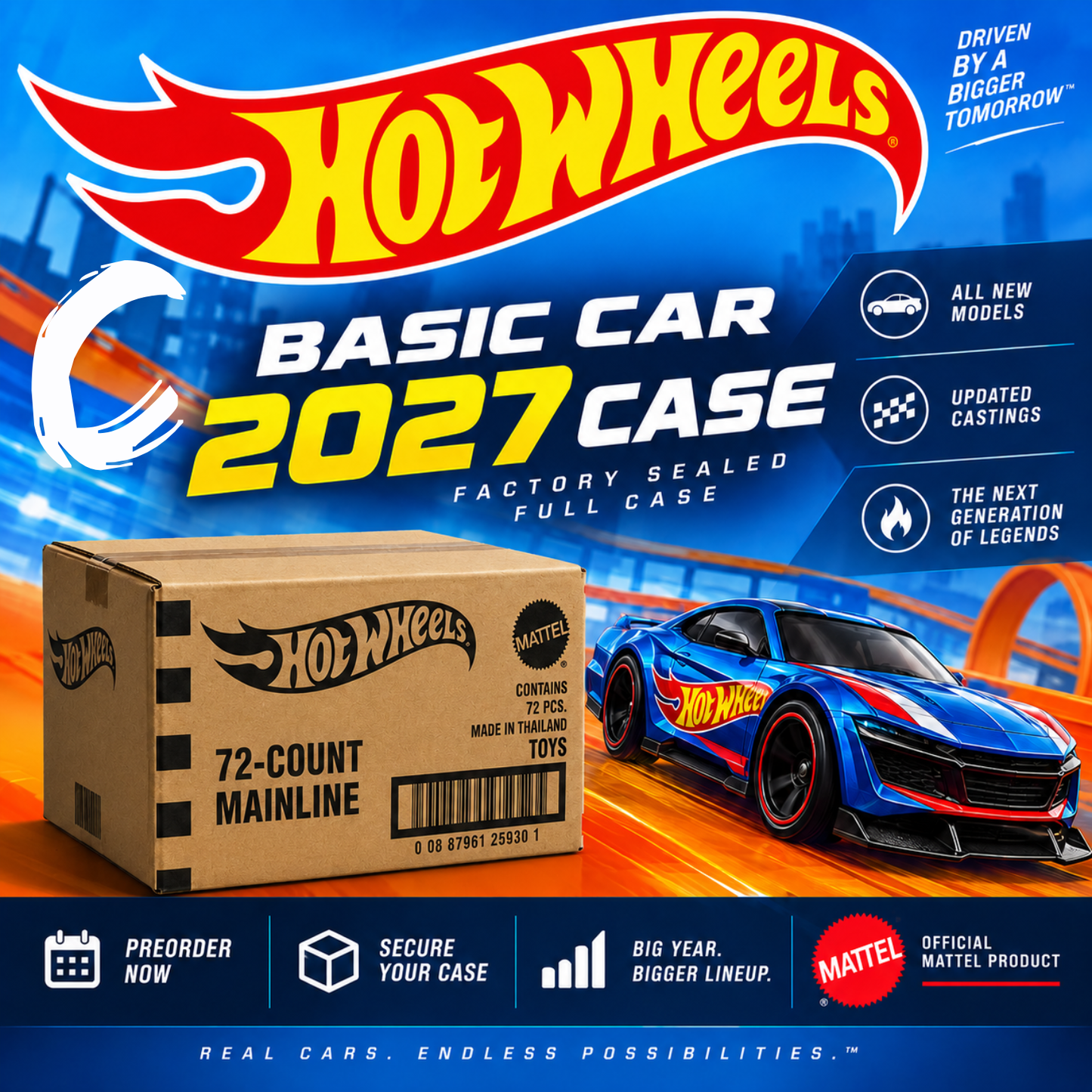 (Preorder) Hot Wheels Basic 2027 Sealed Case C
