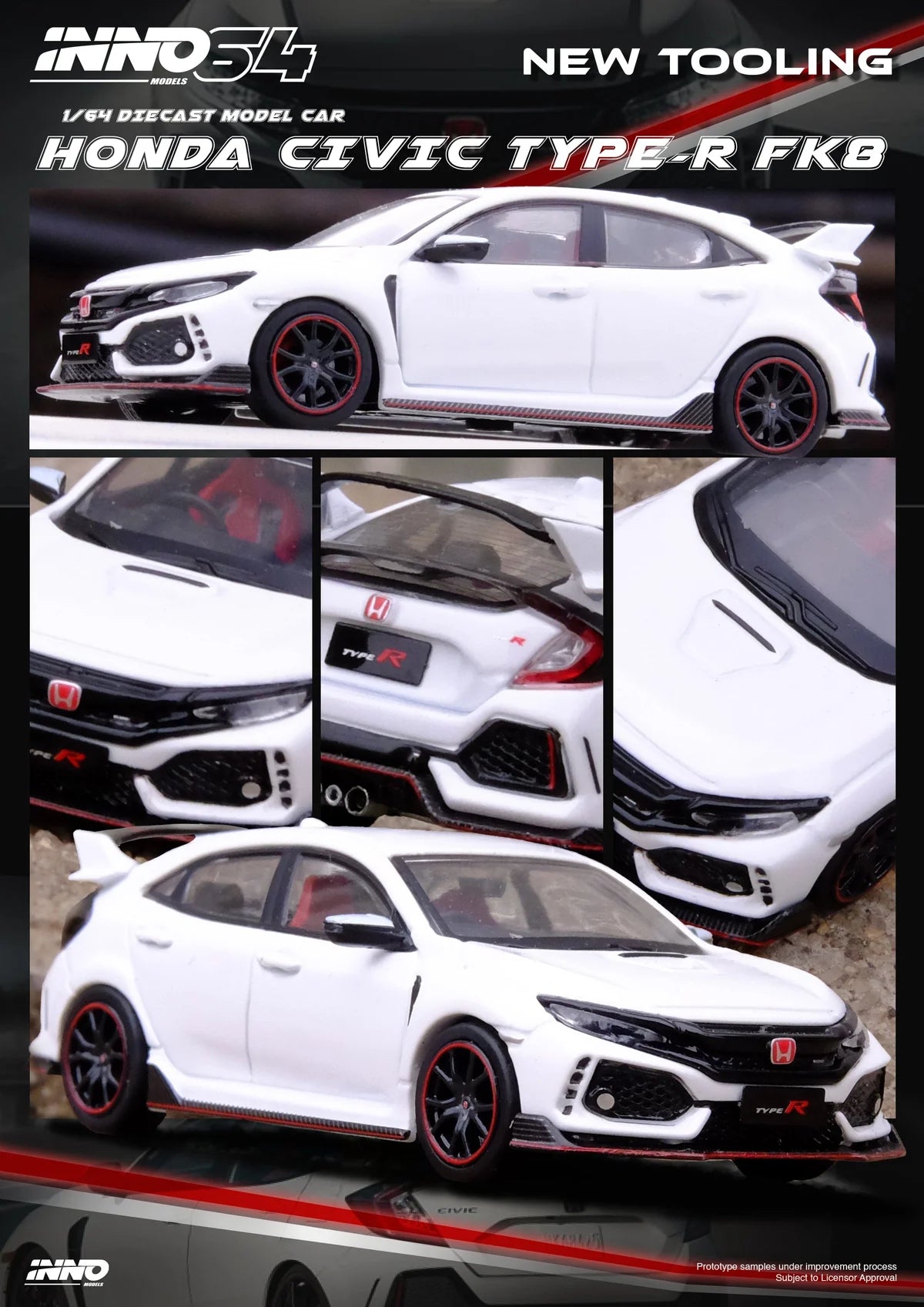 INNO64 HONDA CIVIC TYPR-R (FK8) White - House of Cars Virginia