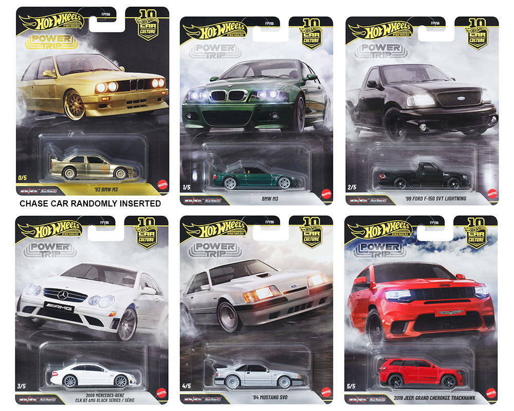(Preorder) Hot Wheels 1:64 Car Culture 10th Anniversary 2026 Set of 5 cars – Power Trip Assortment