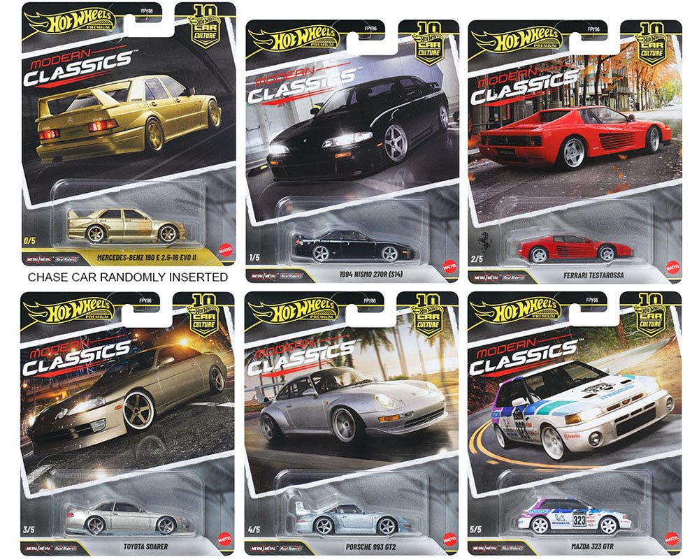 (Preorder) Hot Wheels 1:64 Car Culture 10th Anniversary 2026 Set of 5 – Modern Classics Assortment