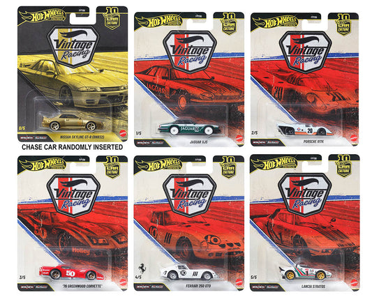 (Preorder) Hot Wheels 1:64 Car Culture 10th Anniversary 2026 T Set of 5 cars – Vintage Racing Assortment - House of Cars Virginia