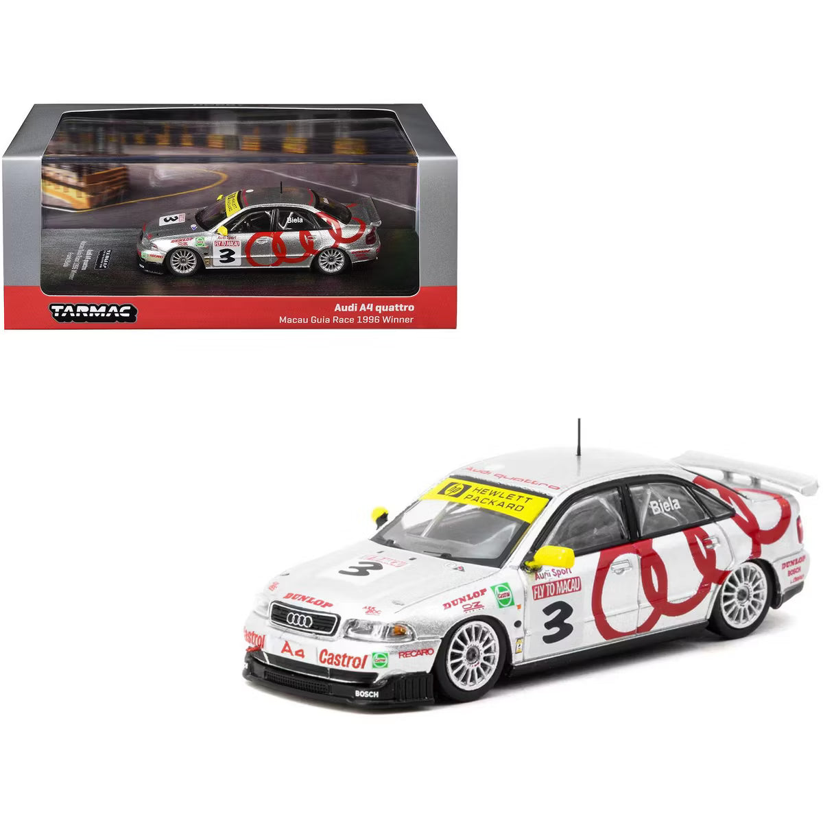 Audi A4 Quattro #3 Frank Biela Winner "Macau Guia Race" (1996) "Hobby64" Series